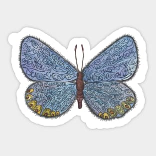 Karner Blue Nabokov Butterfly 1944 Sticker